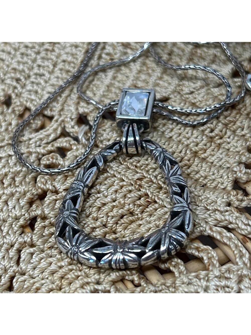 Brighton Silver plated teardrop pendant necklace